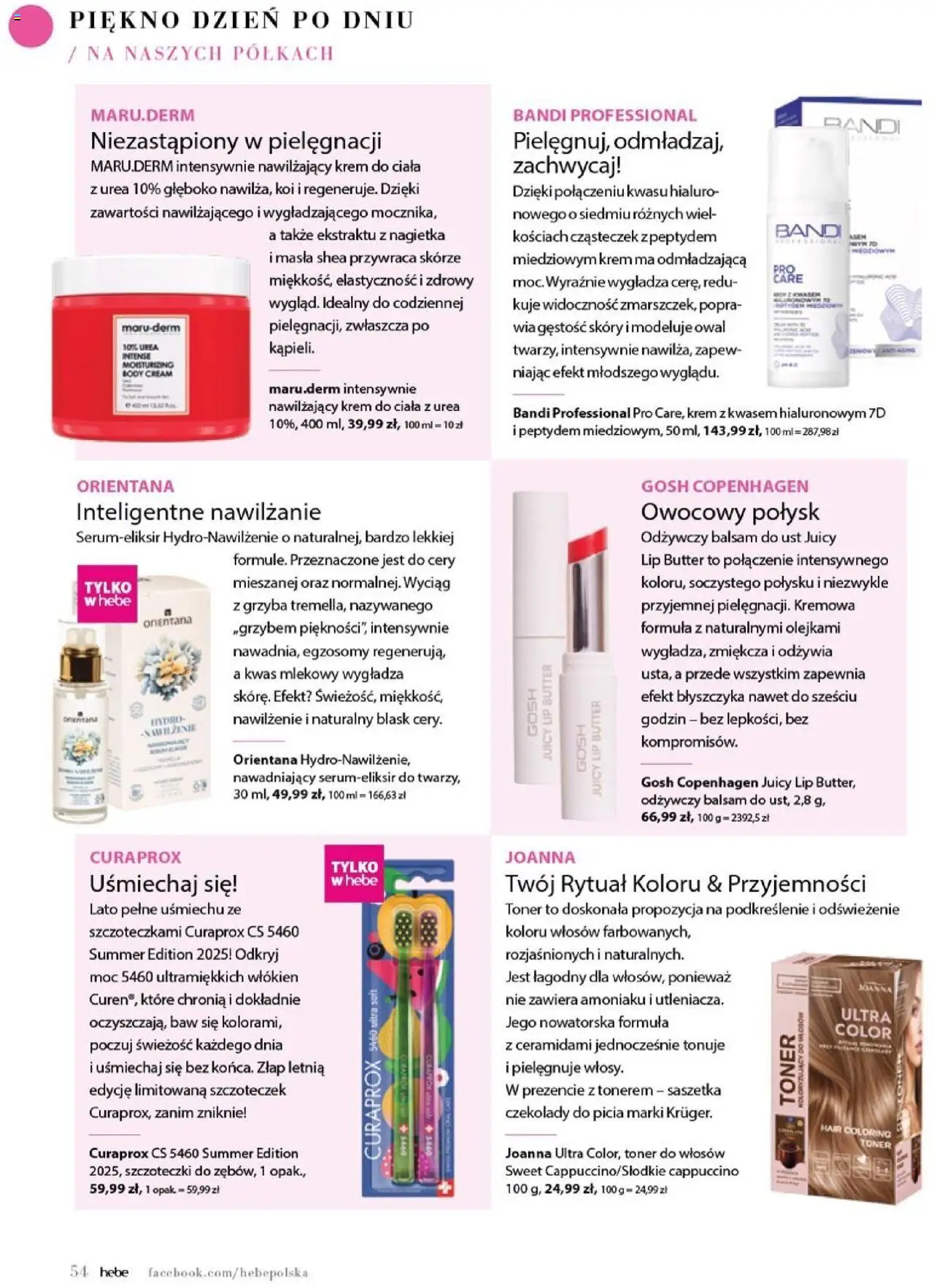 Hebe Gazetka - Magazyn od 01.07.2025 | Strona: 54 | Produkty: Czekolady, Curaprox, Cappuccino, Krem do ciała