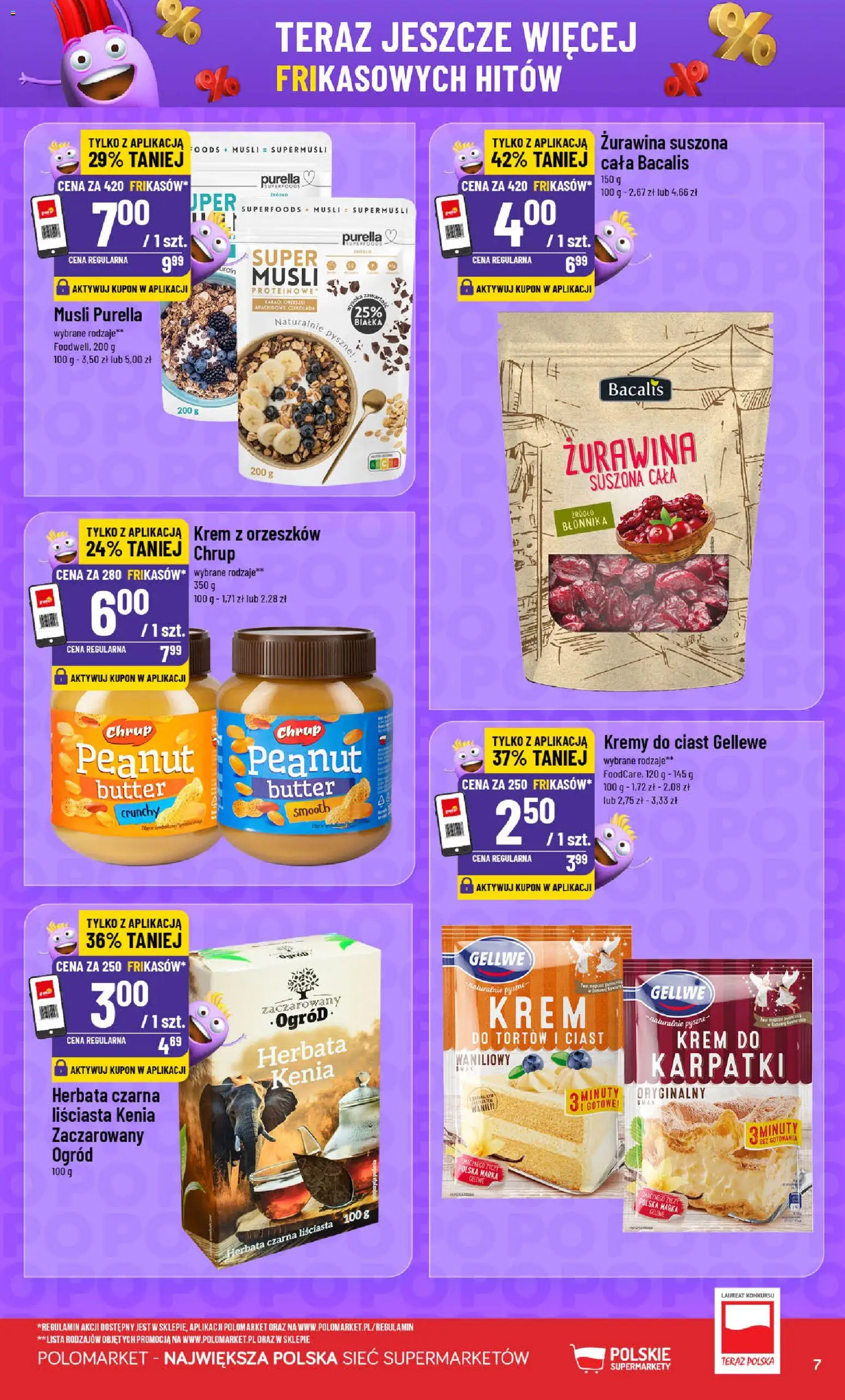 POLOmarket gazetka - Frikasowe Hity od 01.04.2026 | Strona: 7 | Produkty: Żurawina, Musli, Herbata, Krem