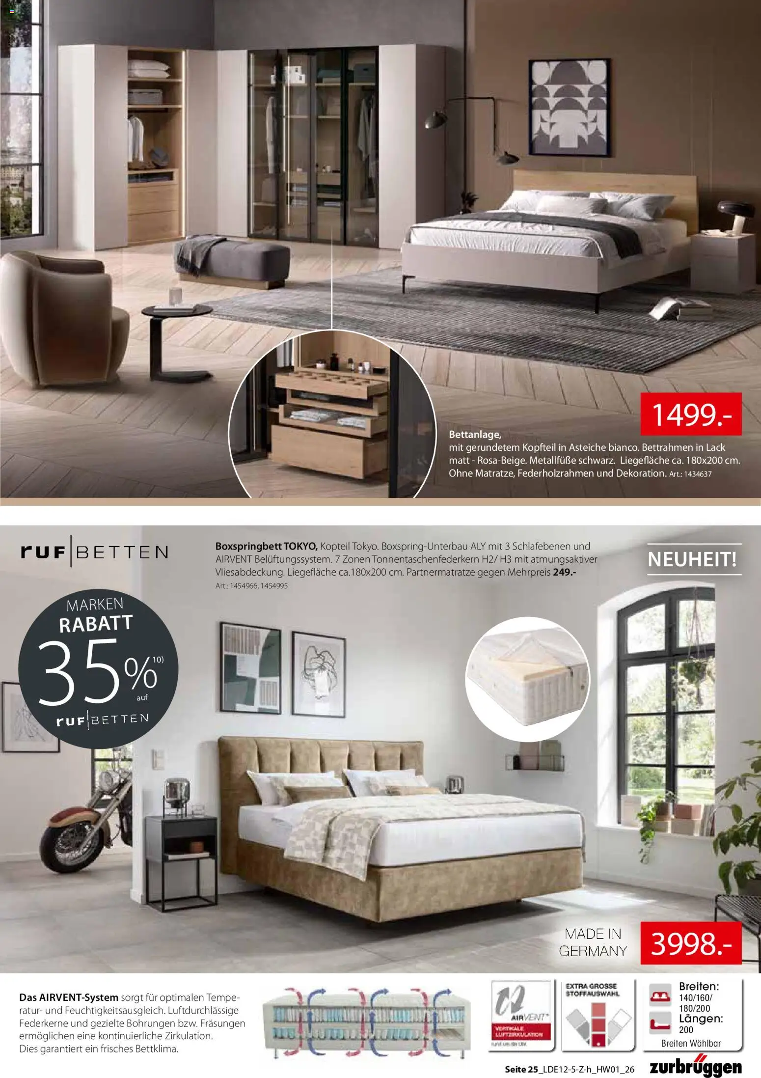 Zurbrüggen  Hochwert-Spezial – gültig ab 29.12.2025 | Seite: 37 | Produkte: Boxspringbett