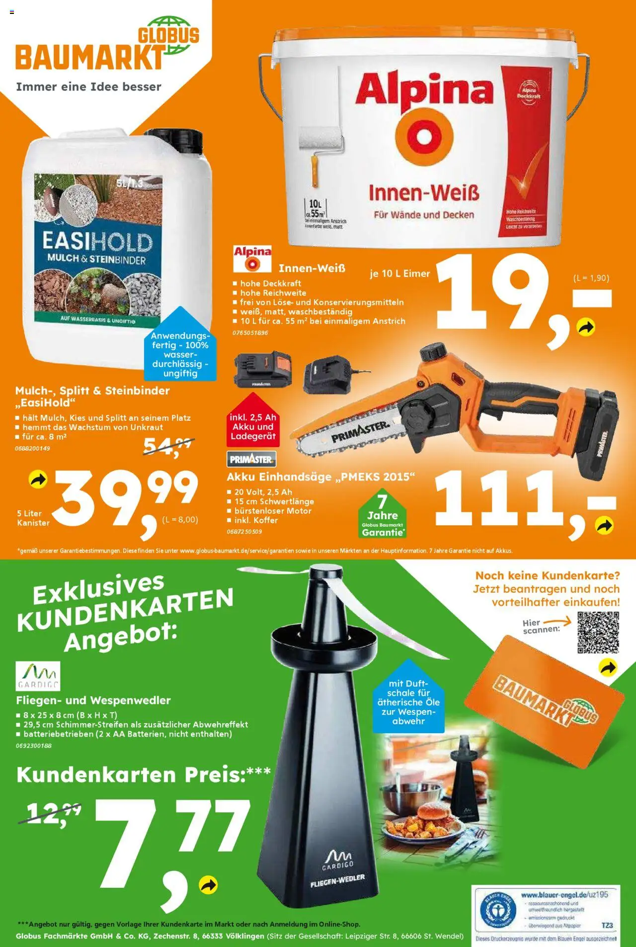 Globus Baumarkt Prospekt 	 - gültig ab dem 03.08.2025 | Seite: 16