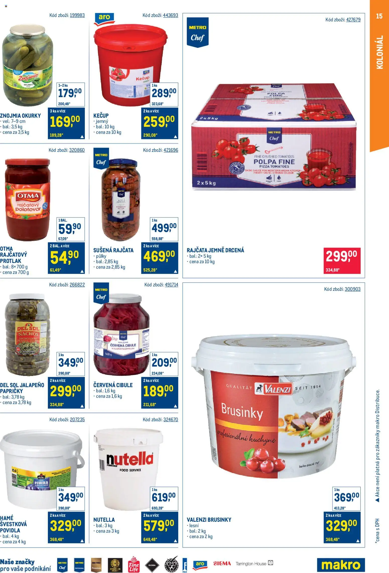 Makro leták - Gastronomie od 11.02.2026 | Strana: 15 | Produkty: Pizza, Brusinky, Sušená rajčata, Nutella