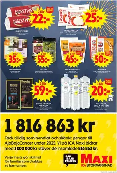MOZZARELLA, ICA Basic. 125 g. - Förhandsvisning av reklamblad från butik ICA Maxi aktuell från 29.12.2025 | Sida: 5 | Produkter: Oliver, Salt, Chokladkaka, Salami