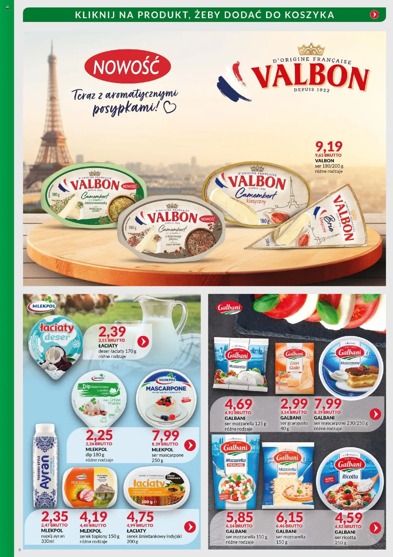 Eurocash Gazetka - Smaki Świata od 11.08.2025 | Strona: 6 | Produkty: Cream cheese, Serek, Napój Ayran, Serek topiony