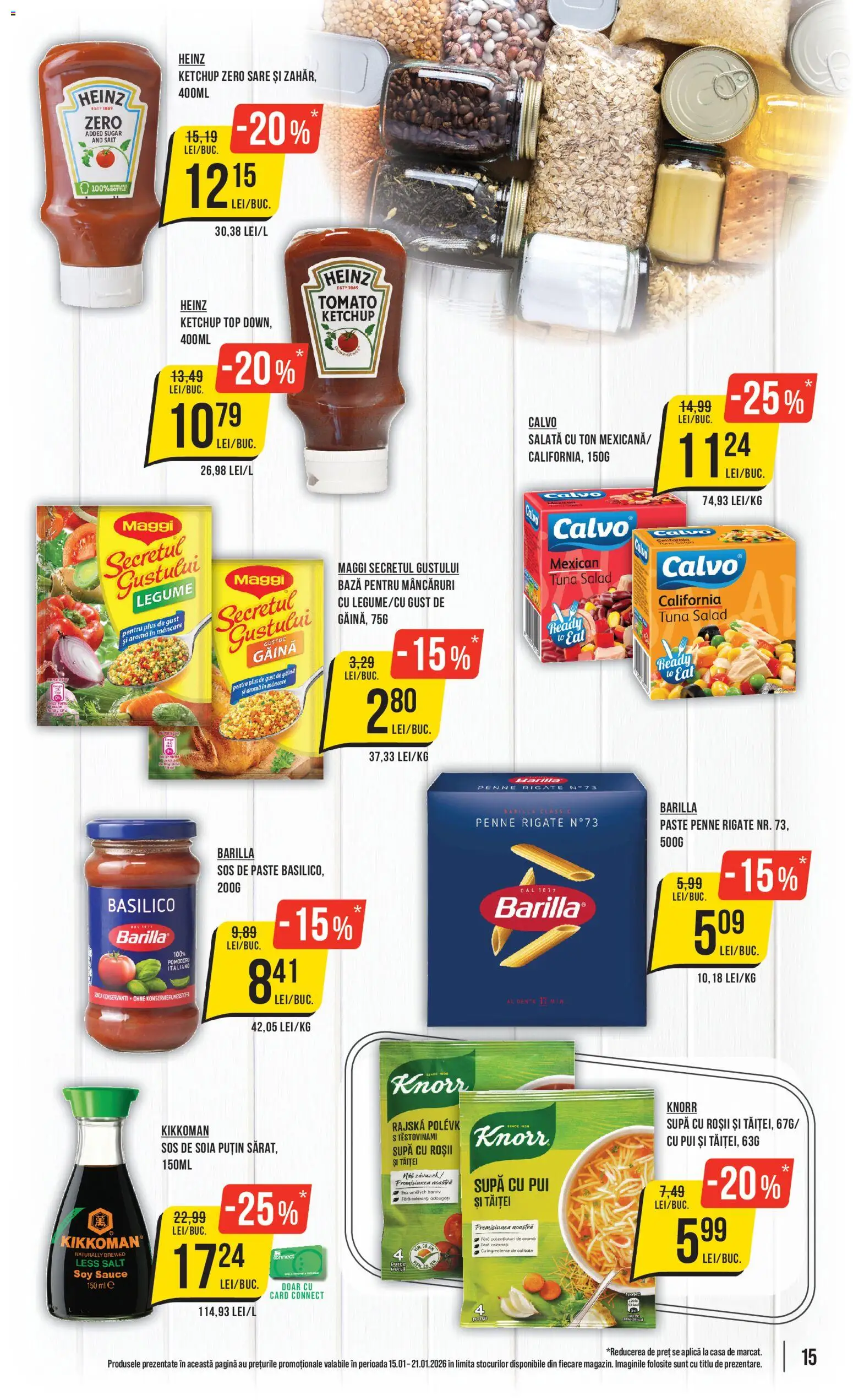 Noul catalog Mega Image – valabil de la 15.01.2026 | Pagină: 15 | Produse: Top, Hacıyatmaz Kedi Oyuncağı, Roșii, Salată