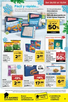 Vista previa Eroski folleto válido desde el 26.03.2026 | Página: 9 | Productos: Té, Caja, Langostino, Gamba