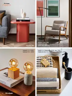 Pré-visualização El Corte Ingles Decora válido de 23.10.2025 | Página: 34 | Produtos: Candeeiro, Poltrona, Quadro, Mesa