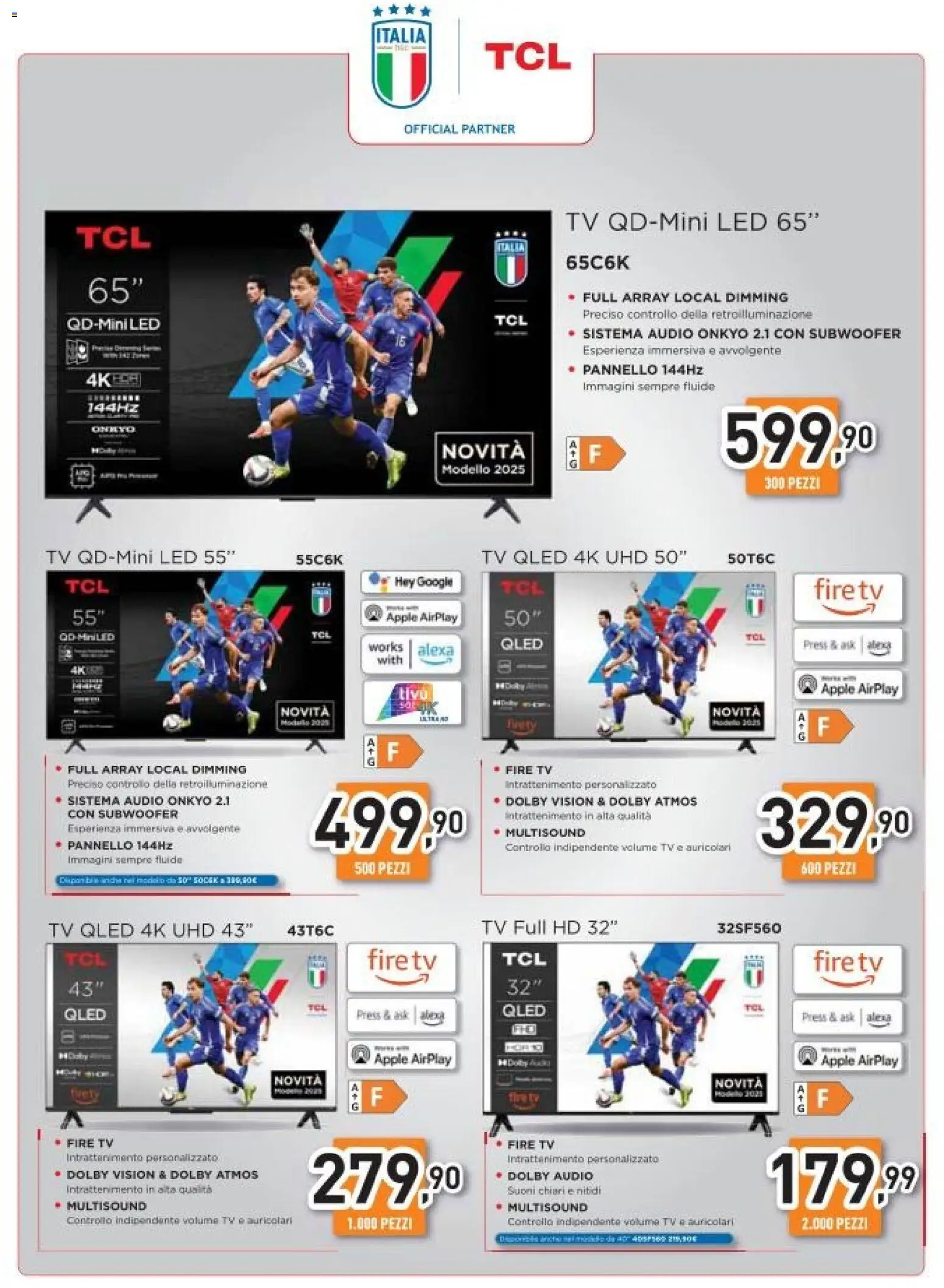 Volantino Unieuro del 04.11.2025 | Pagina: 4 | Prodotti: Auricolari, TV, Audio