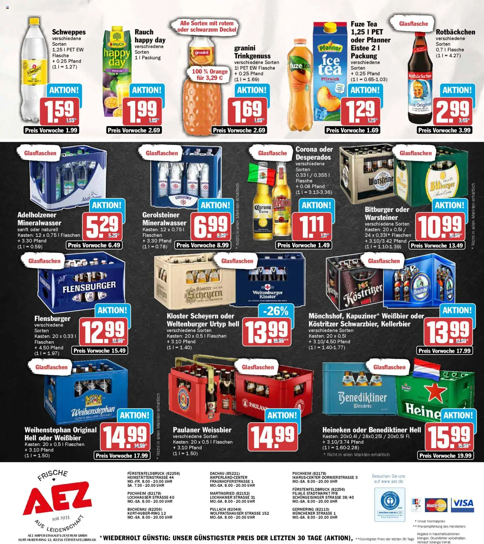 AEZ Prospekt 	 – gültig ab 13.04.2026 | Seite: 16 | Produkte: Kostritzer, Weißbier, Benediktiner hell, Flensburger