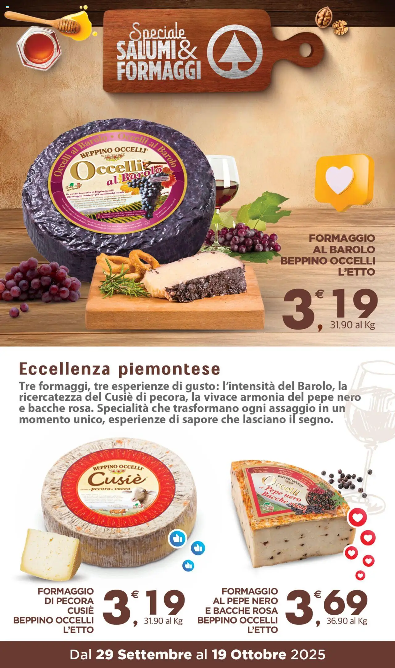 Volantino Eurospar del 29.09.2025 | Pagina: 4 | Prodotti: Pepe, Formaggio