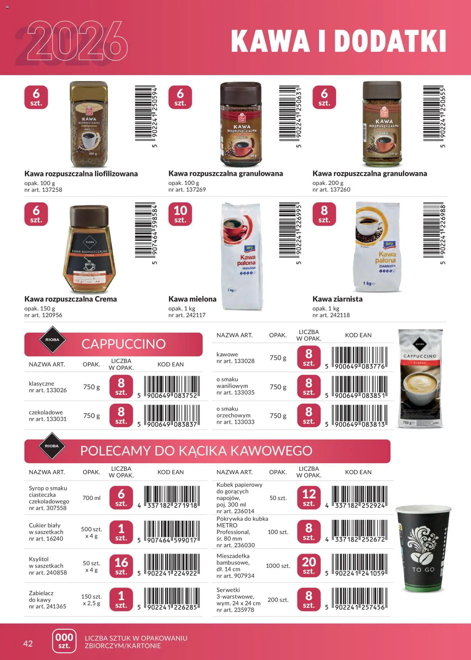 Makro gazetka - Marki własne dla Twojego sklepu od 23.04.2026 | Strona: 42 | Produkty: Kawa ziarnista, Kawa rozpuszczalna, Ksylitol, Kawa