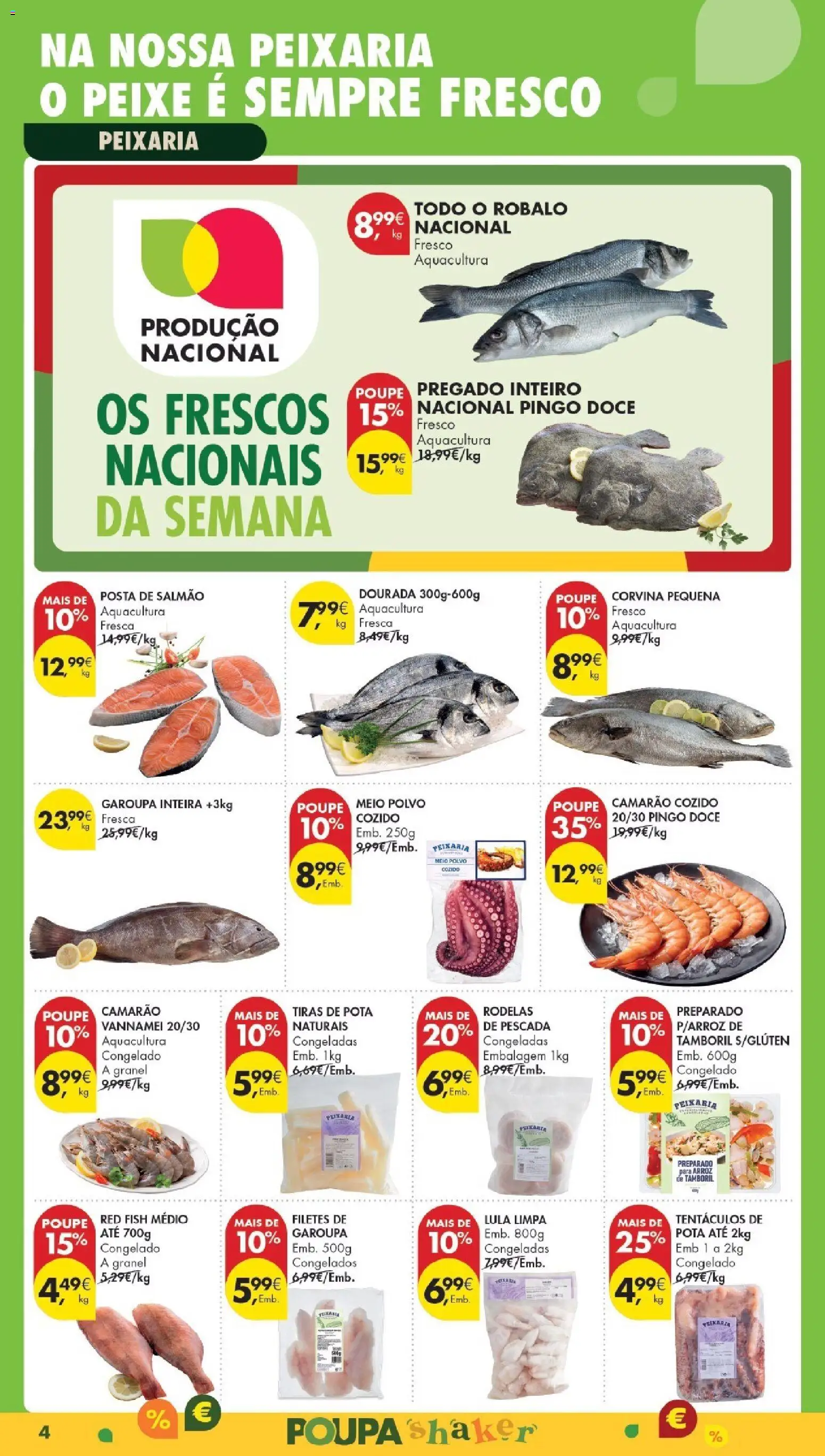 Pingo Doce Poupe Esta Semana Madeira │ válido de 03.03.2026 | Página: 4 | Produtos: Pescada, Camarão, Salmão, Arroz
