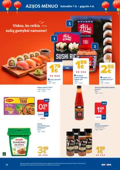 MAXIMA leidinys galioja nuo 14.04.2026 | Puslapis: 24 | Prekių: Prieskoniai, Ryžiai, Padažas