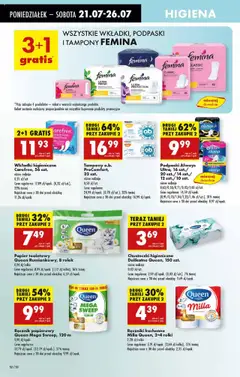 Biedronka gazetka od 21.07.2025 | Strona: 52 | Produkty: Papier toaletowy queen, Papier toaletowy, Chusteczki higieniczne, Ręcznik papierowy
