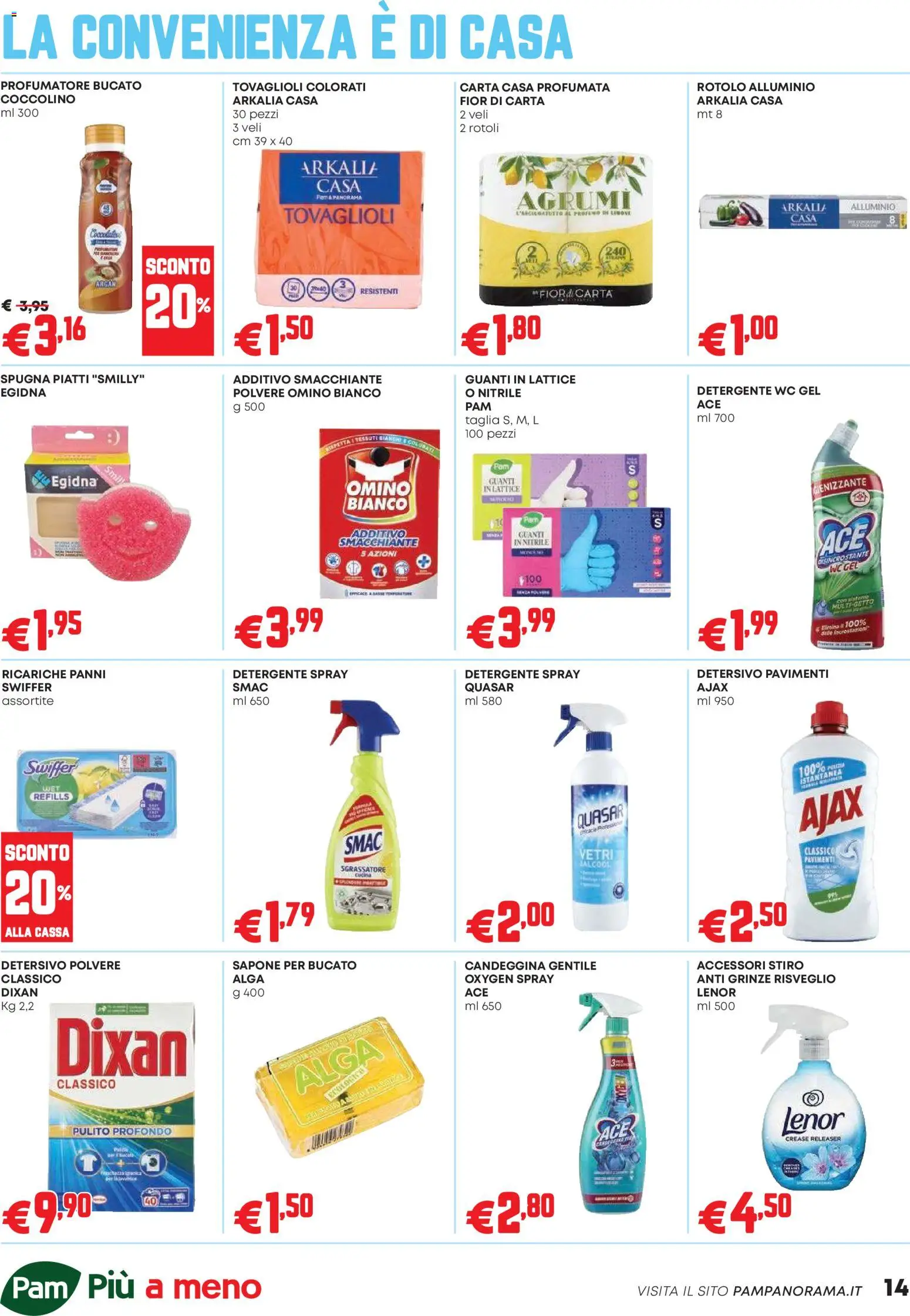 Volantino PAM del 15.01.2026 | Pagina: 14 | Prodotti: Spugna, Sapone, Guanti, Alluminio