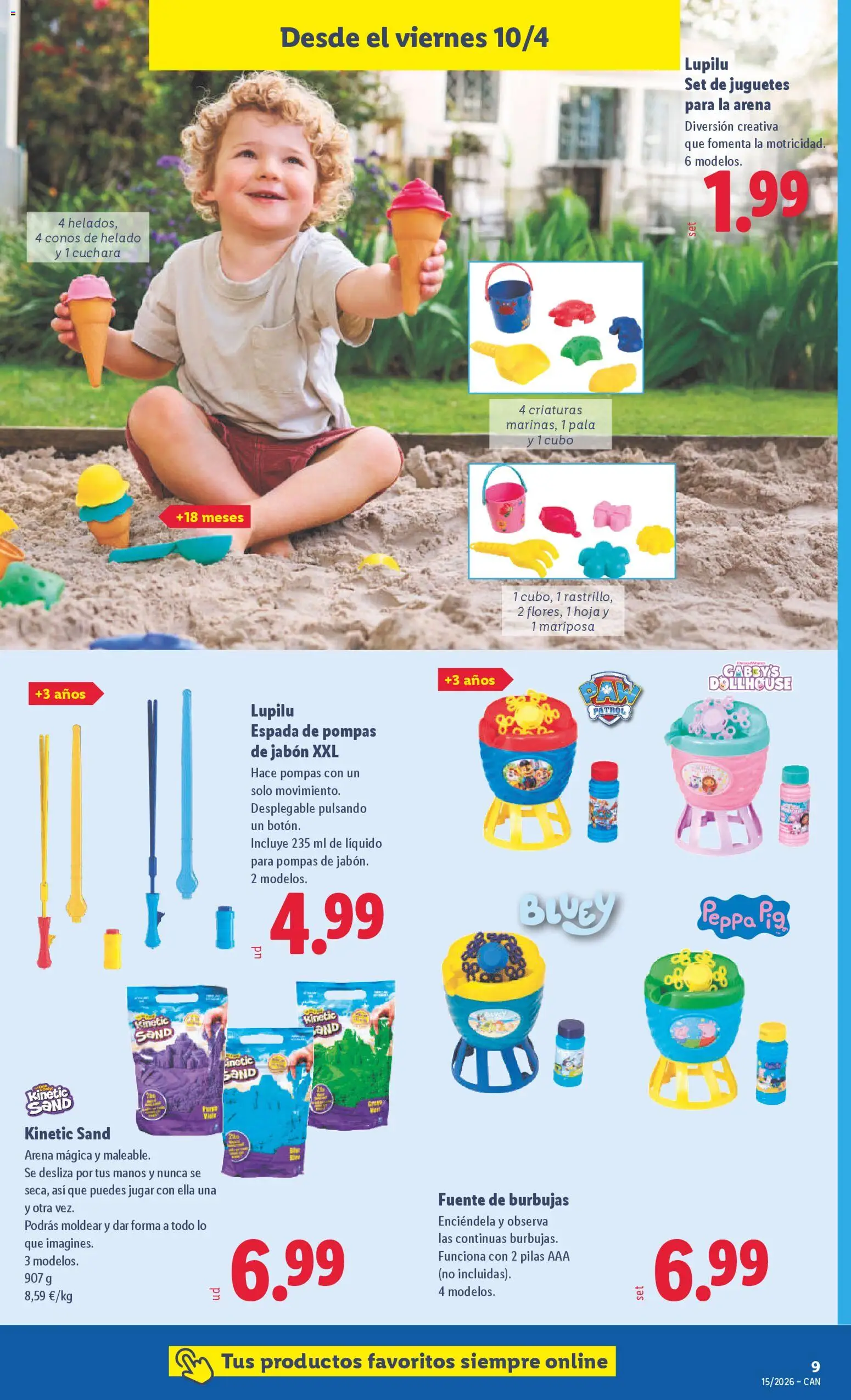 Lidl folleto de bazar │ válido desde el 06.04.2026 | Página: 19 | Productos: Jabón, Rastrillo, Helado, Juguetes