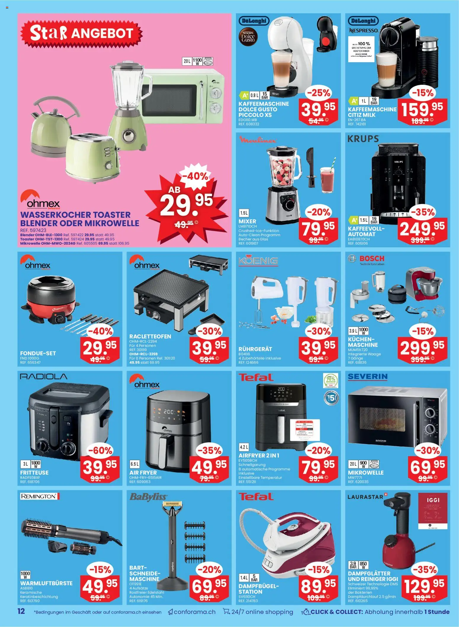 Conforama Aktionen Singles – gültig ab 05.11.2025 | Seite: 12 | Produkte: Rührgerät, Krups, Kaffeemaschine, Bosch