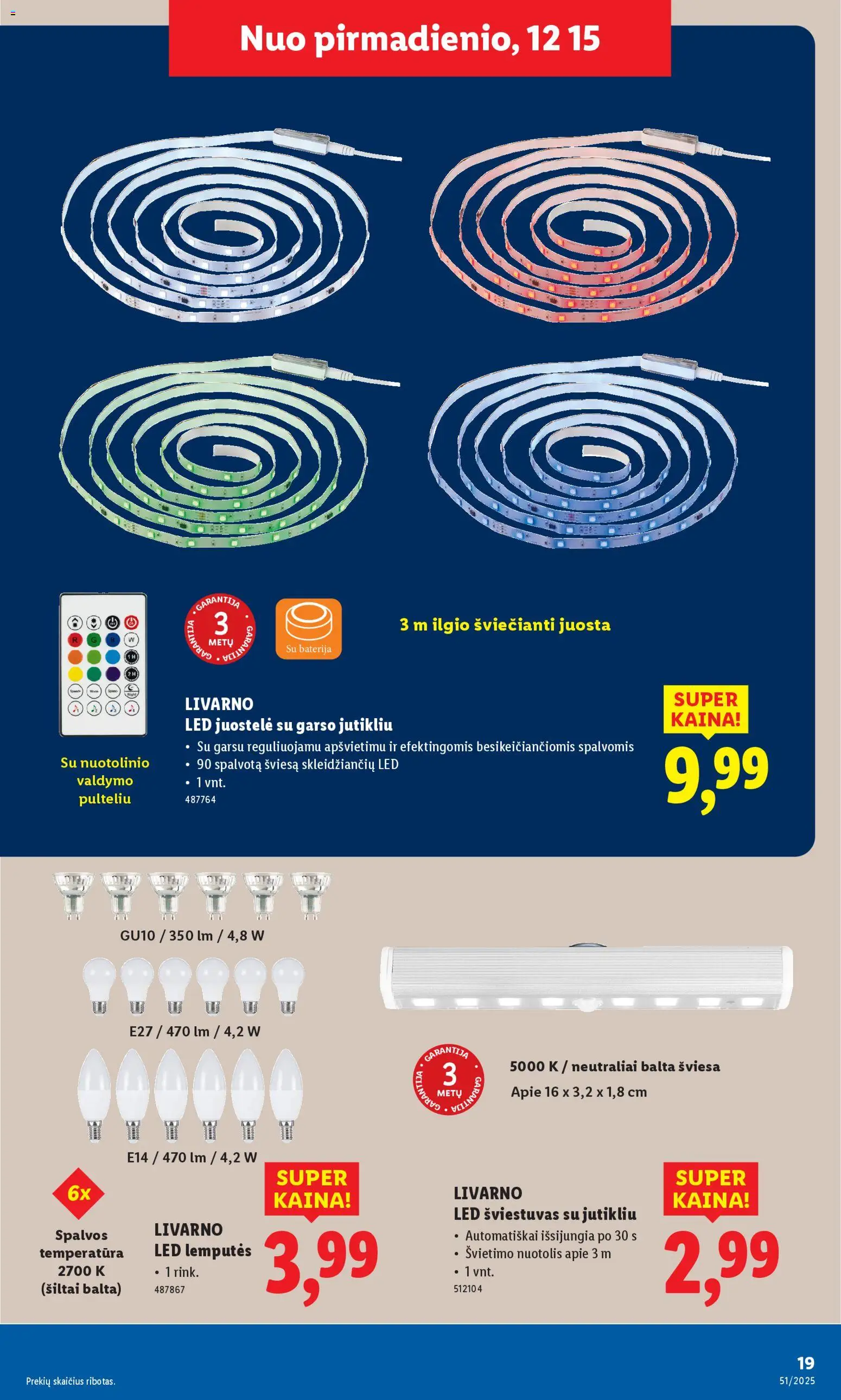 LIDL akcijos nuo 15.12.2025 | Puslapis: 19 | Prekių: Baterija