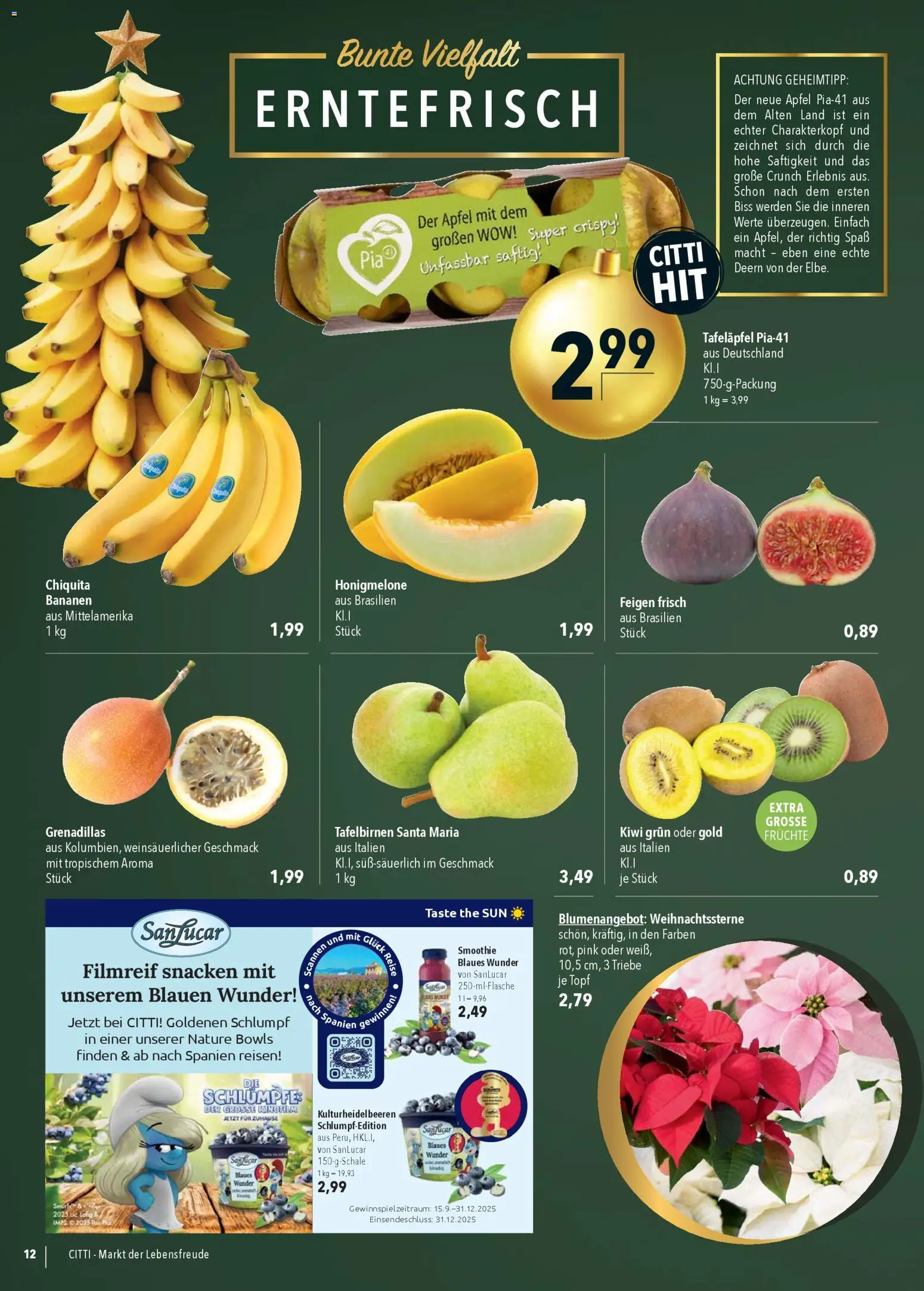 CITTI Markt - Black Friday – gültig ab 26.11.2025 | Seite: 14 | Produkte: Äpfel, Bananen, Honigmelone, Kiwi