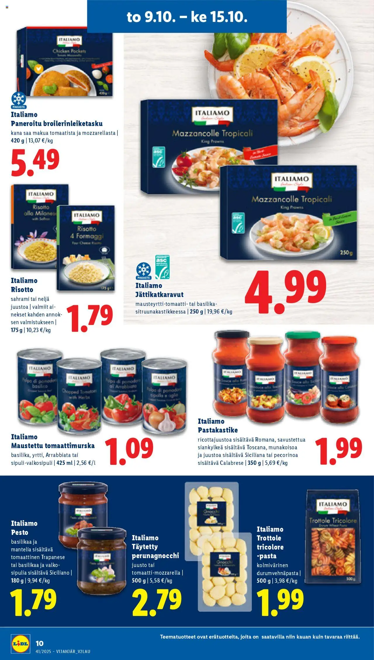 Lidl tarjoukset – voimassa 09.10.2025 alkaen | Sivu: 12 | Tuotteet: Pastakastike, Sahrami, Basilika, Pesto