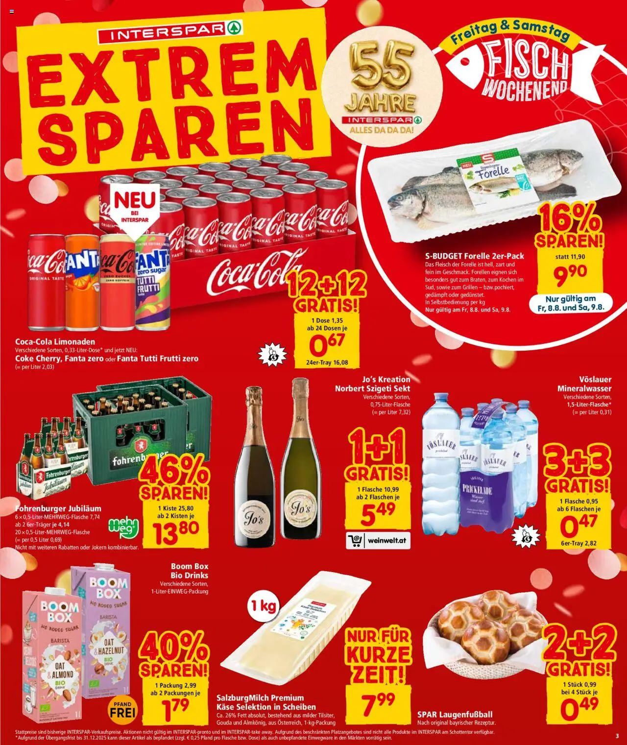 Interspar Flugblatt - Vorarlberg gültig ab 07.08.2025 | Seite: 3 | Produkte: Zucker, Box, Käse, Fisch