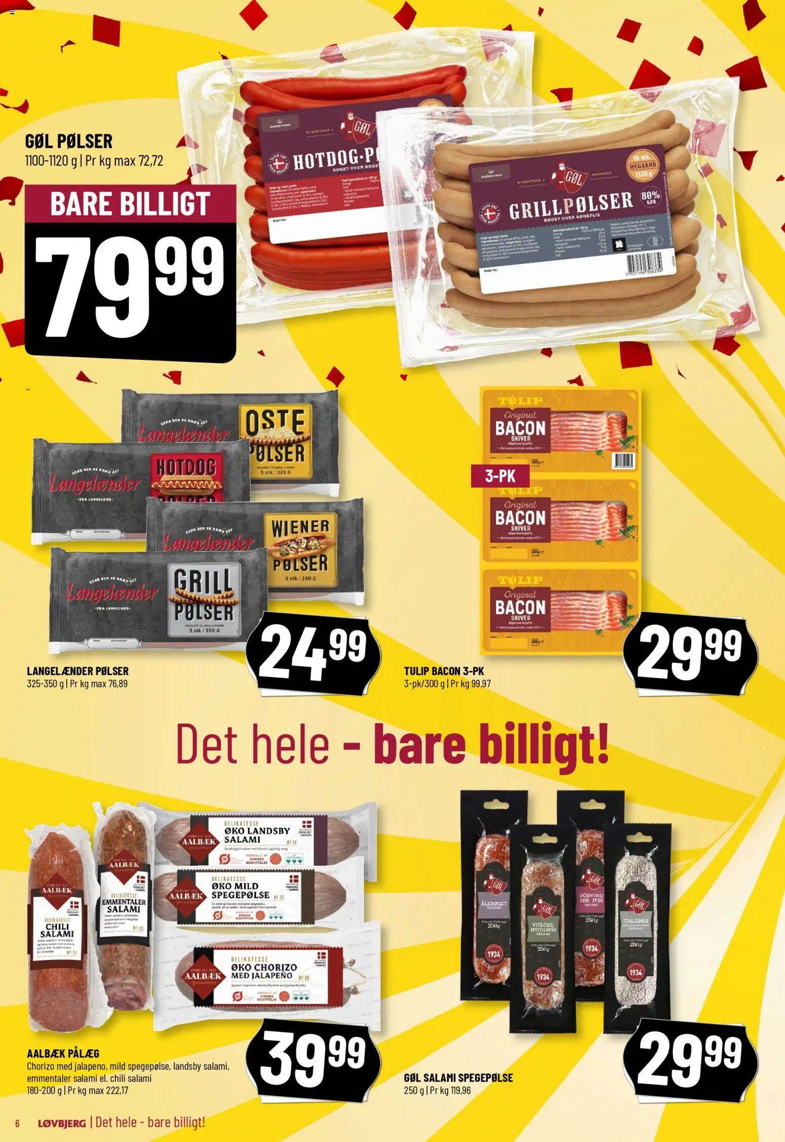 Løvbjerg tilbudsavis – gyldig fra 31.10.2025 | Side: 6 | Produkter: Pålæg, Aparelho de barbear, Bacon, Grill