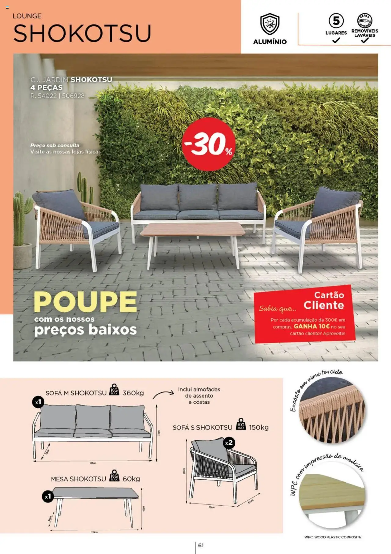 Espaço Casa - Catálogo  Ec Ar Livre  2025 │ válido de 04.03.2025 | Página: 61 | Produtos: Sofá, Mesa