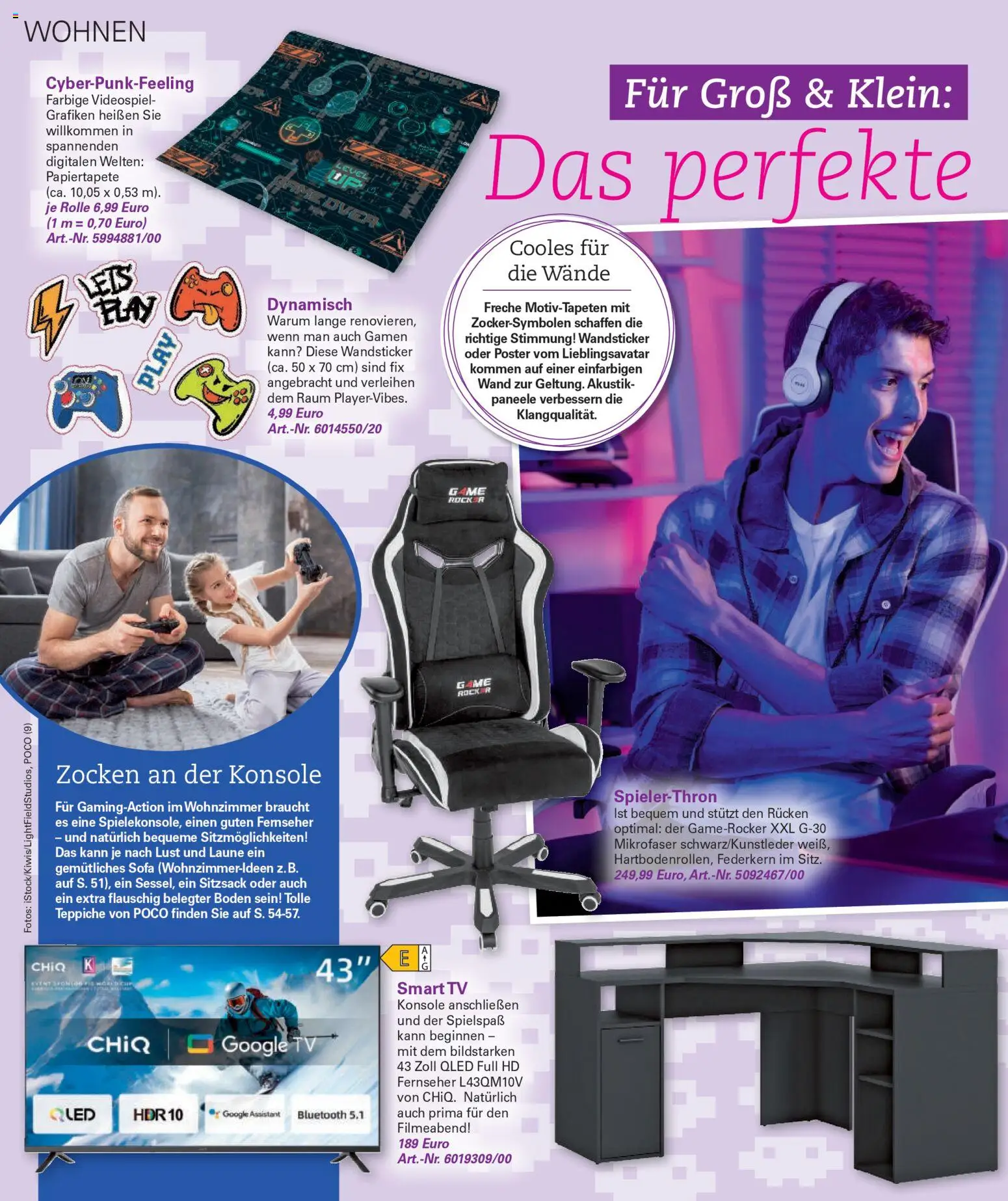 Poco Prospekt Wohnwelt Frühling 2026 – gültig ab 16.02.2026 | Seite: 12 | Produkte: Sitzsack, Rock, TV, Fernseher