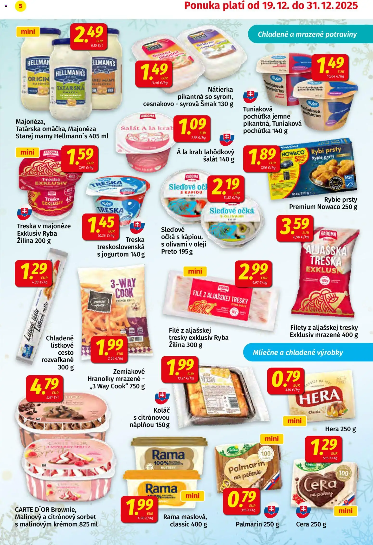 Nové Koruna akcie – leták je platný od 19.12.2025 | Strana: 5 | Produkty: Sorbet, Koláč, Rama, Hera