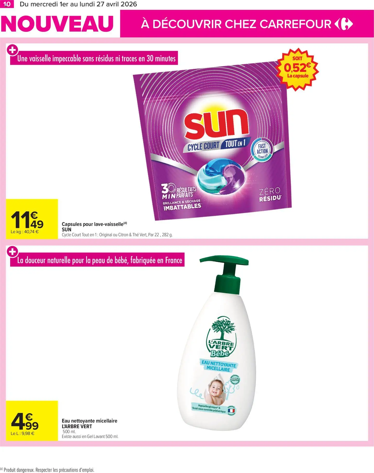 {H1} | Page: 10 | Produits: Citron, Thé