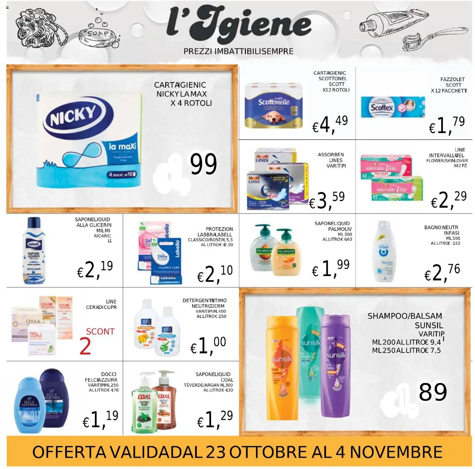 Volantino Coal del 23.10.2025 | Pagina: 22 | Prodotti: Carta igienica, Sapone, Bagno