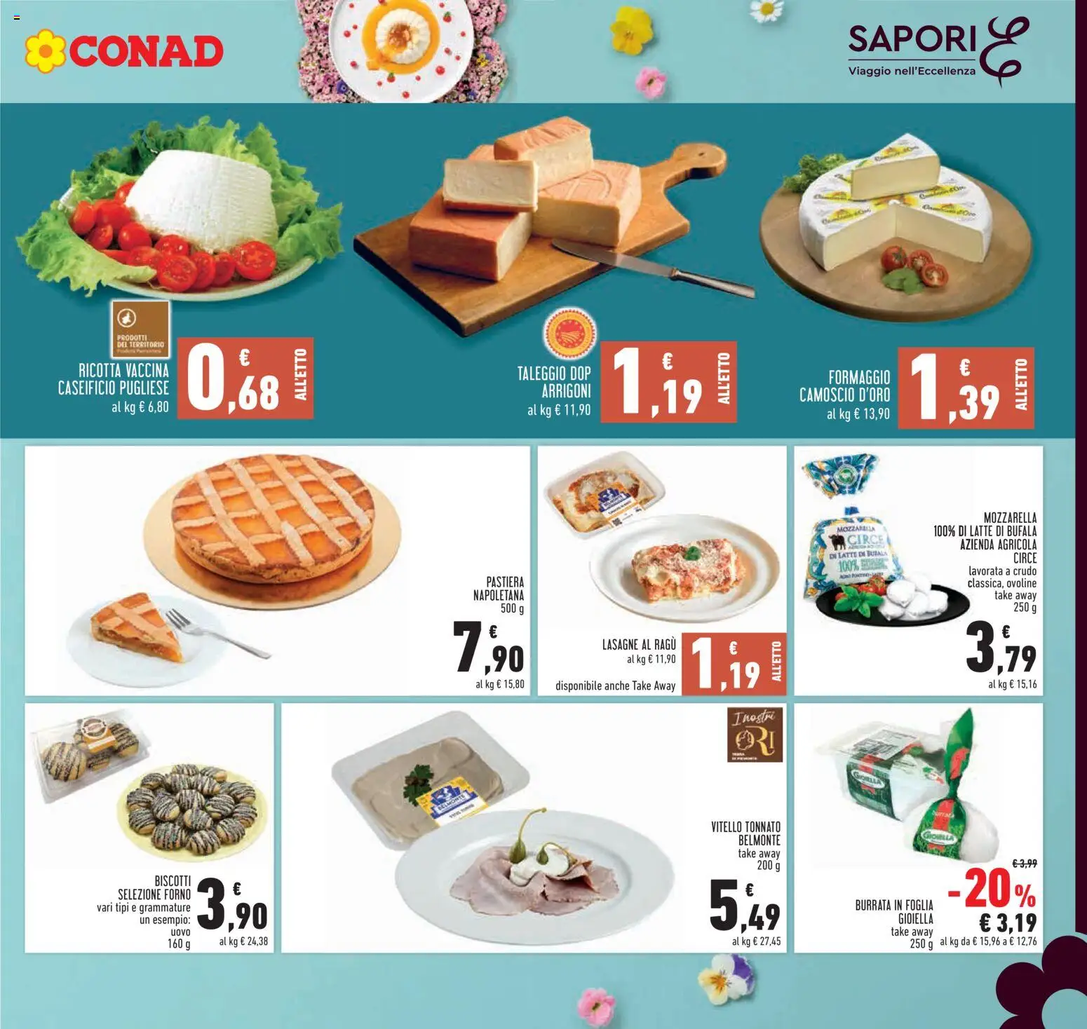 Volantino Conad volantino Piemonte del 26.03.2026 | Pagina: 7 | Prodotti: Biscotti, Latte, Ragú, Ricotta