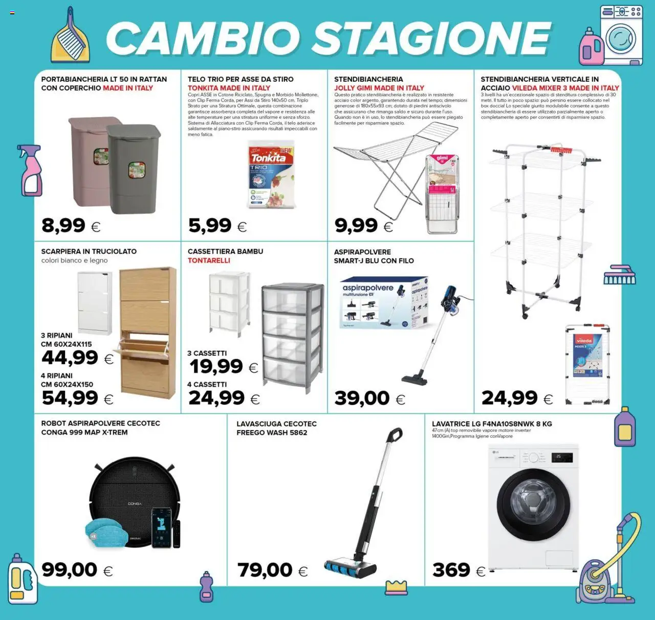 Volantino Oasi del 25.09.2025 | Pagina: 21 | Prodotti: Robot aspirapolvere, Lavatrice, Robot, Cassettiera