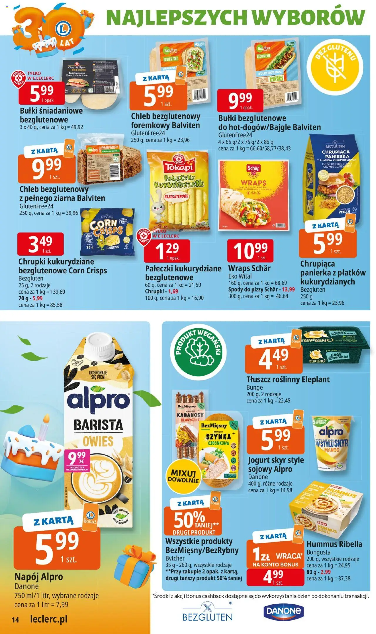 E.Leclerc Gazetka -  Wrocław od 16.09.2025 | Strona: 14 | Produkty: Mango, Alpro, Chrupki, Hummus