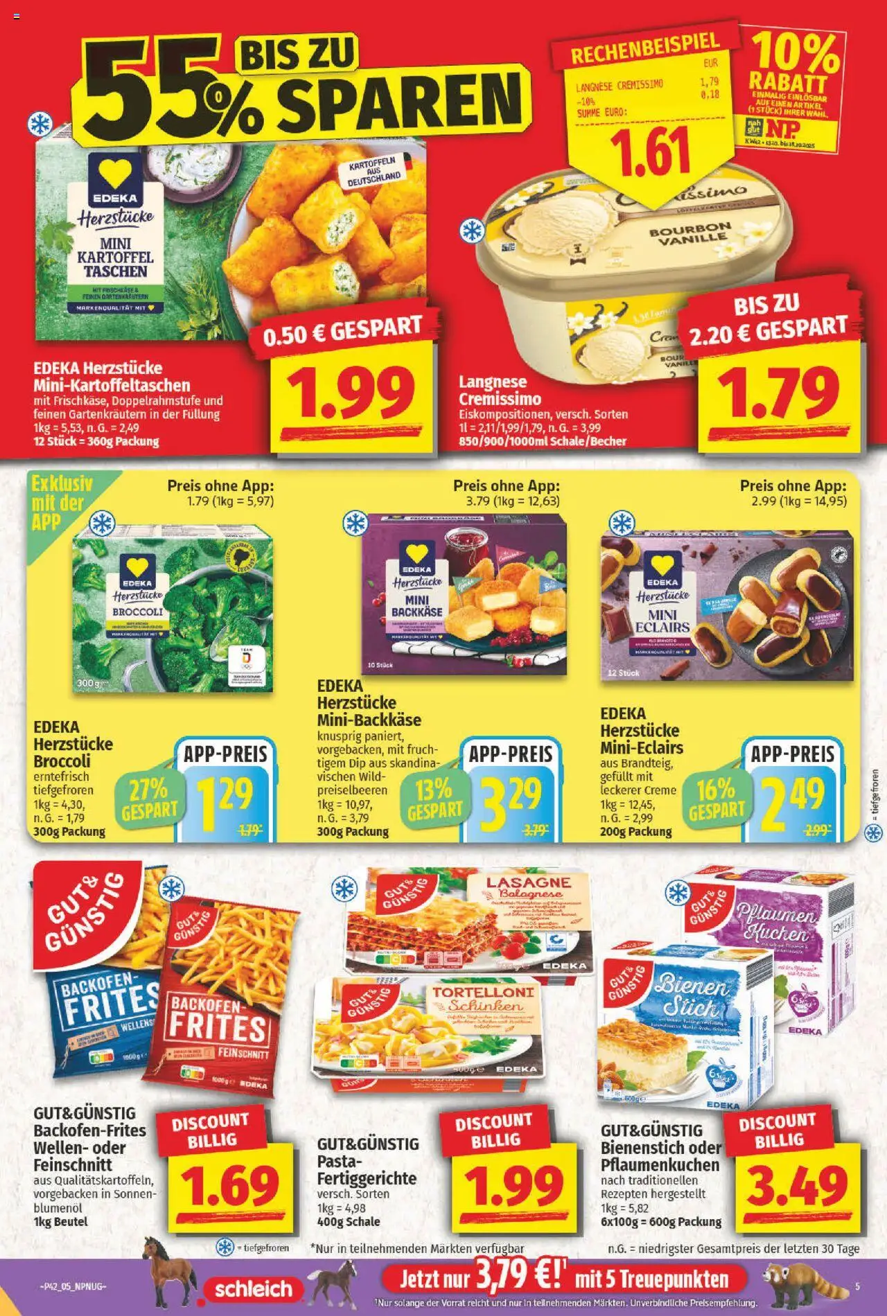 NP Discount Prospekt 	 – gültig ab 13.10.2025 | Seite: 5 | Produkte: Langnese cremissimo, Cremissimo, Creme, Kuchen