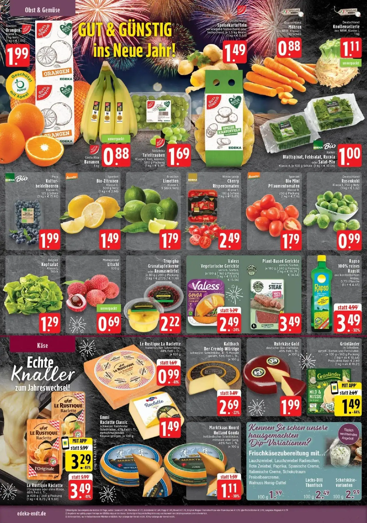 Edeka prospekt Mönchengladbach-Bettrath	 – gültig ab 28.12.2025 | Seite: 4 | Produkte: Orangen, Heidelbeeren, Fischstabchen, Grunlander