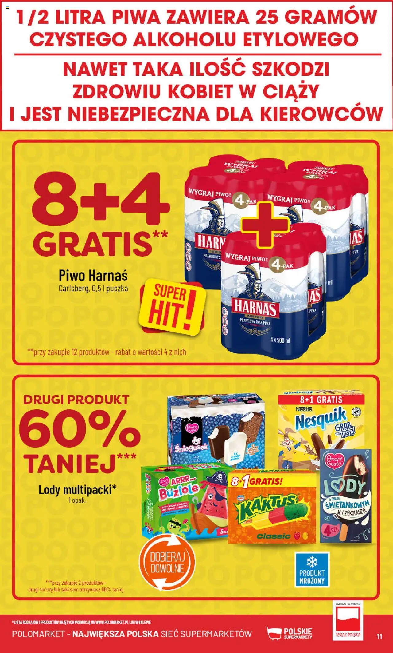POLOmarket Gazetka od 18.06.2025 | Strona: 11 | Produkty: Harnaś, Piwo, Lody