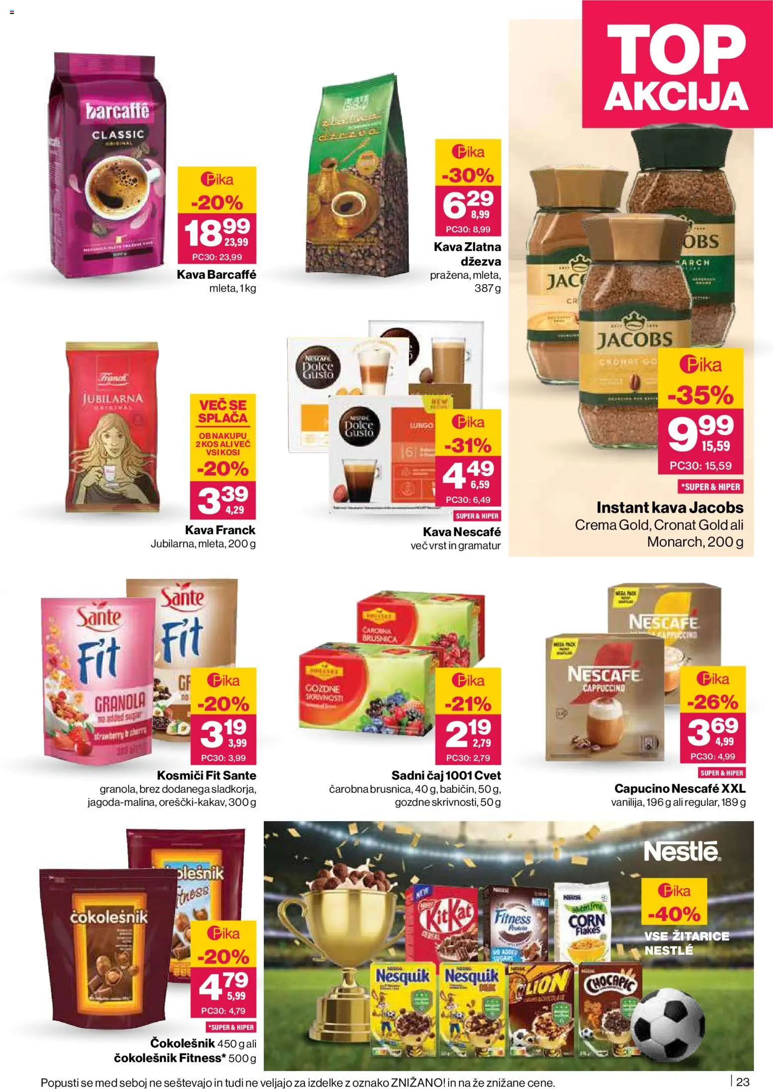 Novi Mercator katalog ponudbe – veljaven od 19.03.2026 | Stran: 23 | Izdelki: Instant kava, Kos, Čokolešnik, Caj