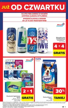Carrefour Gazetka - Weekend promek już od czwartku od 10.07.2025 | Strona: 5 | Produkty: Chusteczki higieniczne, Tyskie, Karma dla psa