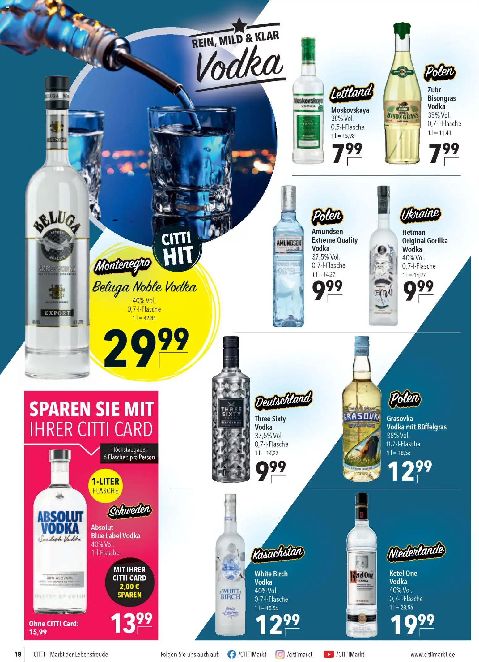 CITTI Markt Prospekt 	 – gültig ab 25.02.2026 | Seite: 18 | Produkte: Vodka, Wodka