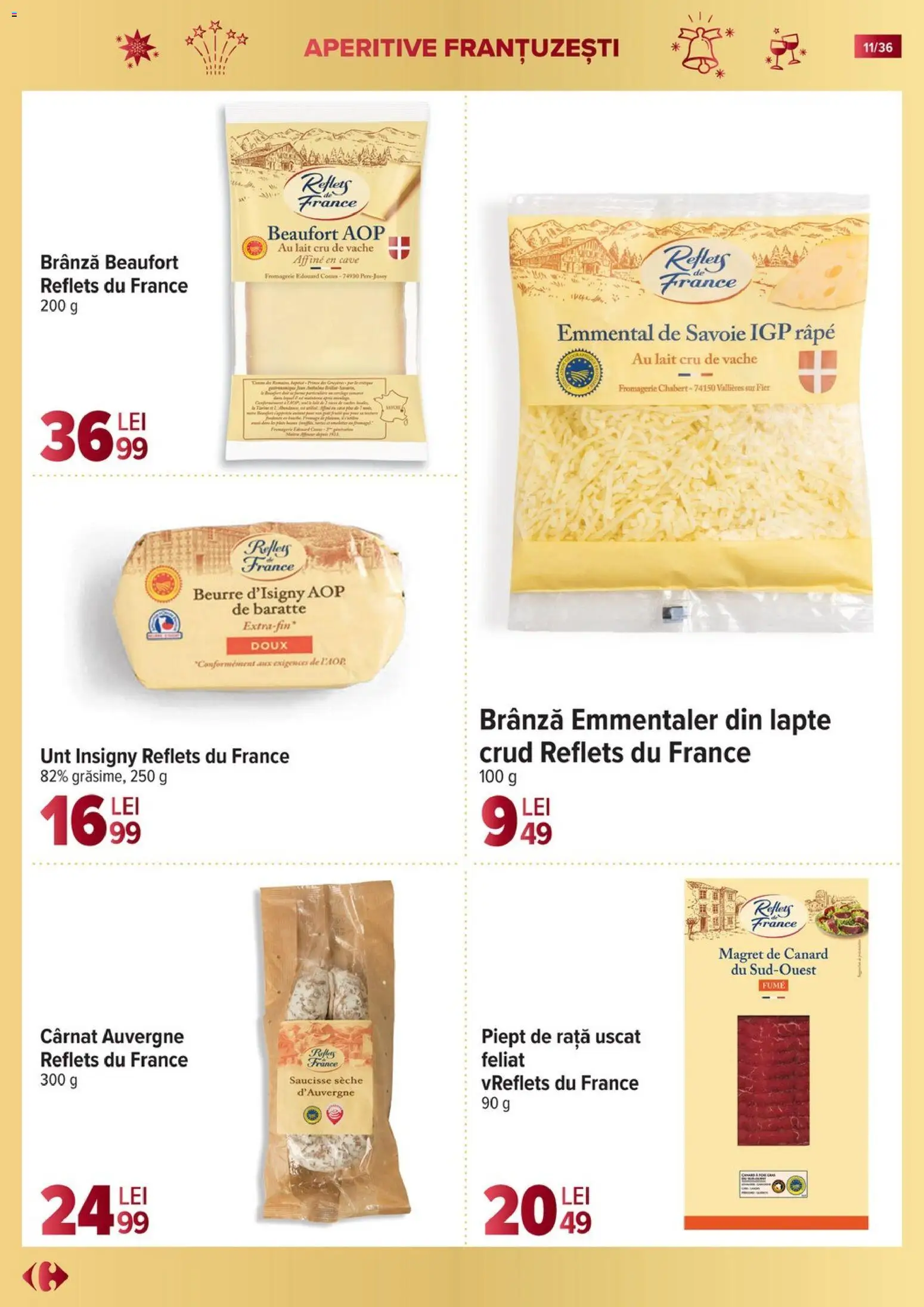Noul catalog Carrefour – valabil de la 19.11.2025 | Pagină: 11 | Produse: Rață, Lapte, Unt, Brânză