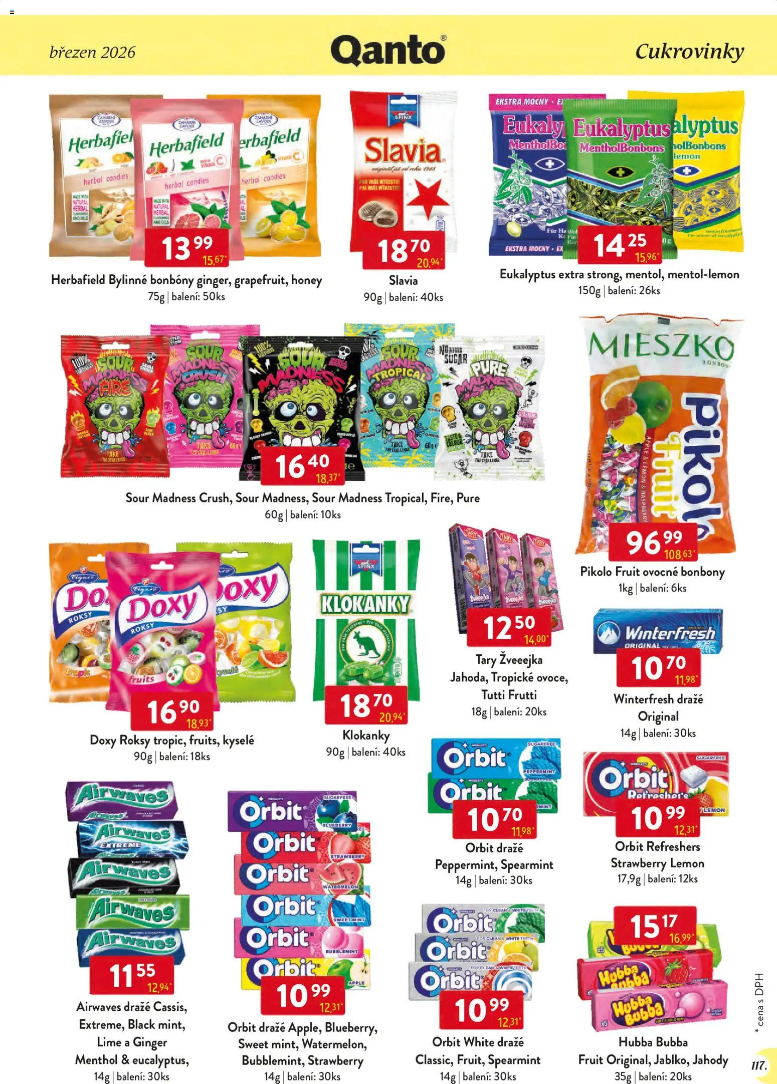 Astur & Qanto leták - Velkoobchod 03/2026 od 01.03.2026 | Strana: 117 | Produkty: Bonbóny, Jahody, Apple, Pikola