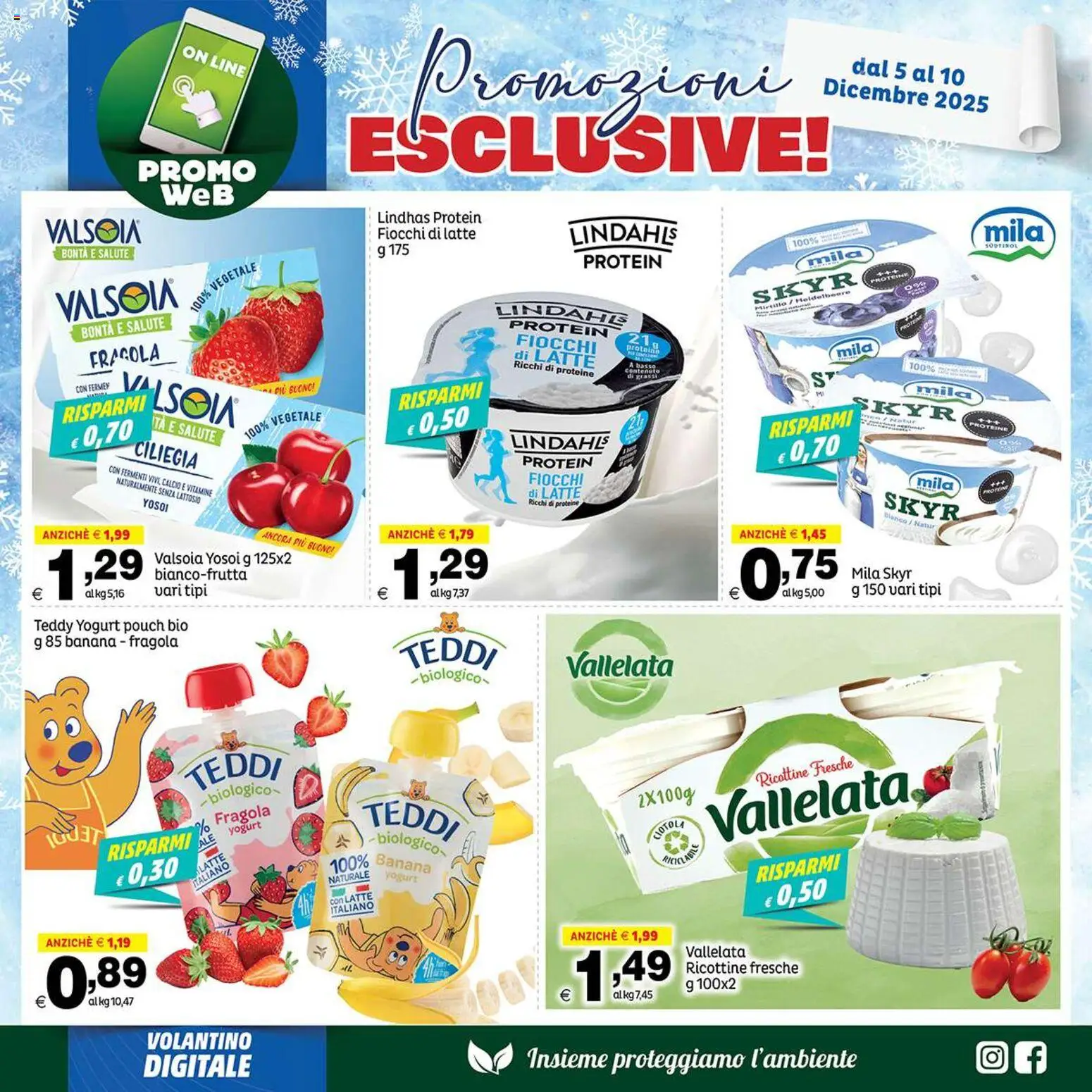 Volantino Elite Supermercati del 05.12.2025 | Pagina: 2 | Prodotti: Yogurt, Fiocchi di latte, Fiocchi, Ciotola