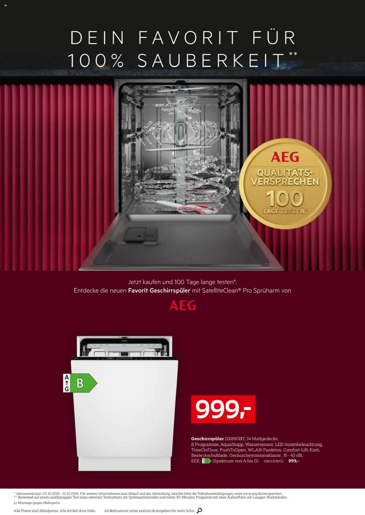 XXXLutz AEG zum Bestpreis – gültig ab 18.04.2025 | Seite: 4 | Produkte: Geschirrspüler, Spülmaschinentabs