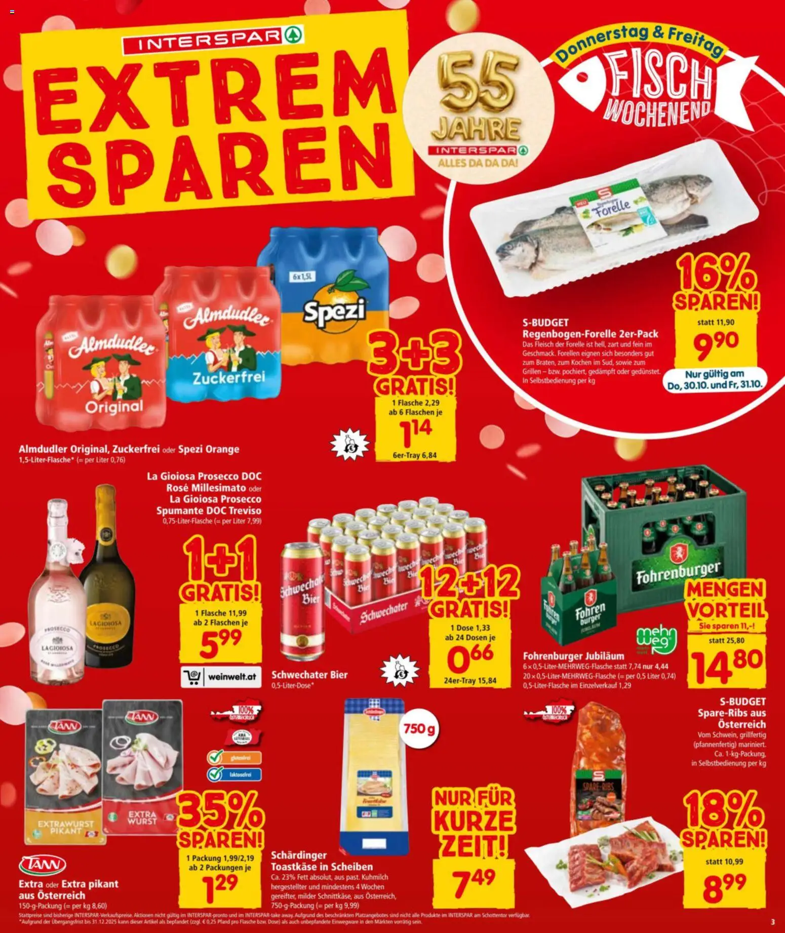 Interspar Flugblatt gültig ab 30.10.2025 | Seite: 3 | Produkte: Bier, Fisch