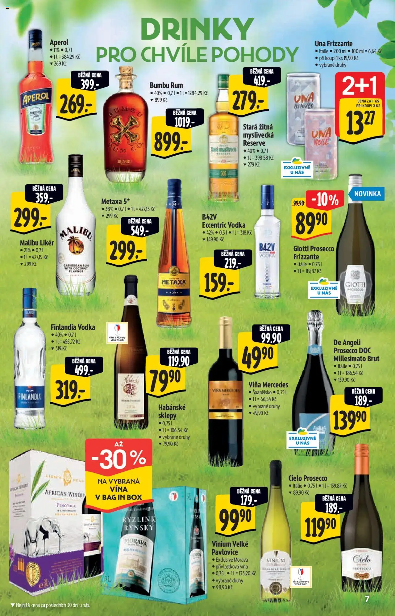 Albert katalog - Hypermarket od 21.05.2025 | Strana: 7 | Produkty: Frizzante, Habánské sklepy, Prosecco DOC, Likér Malibu