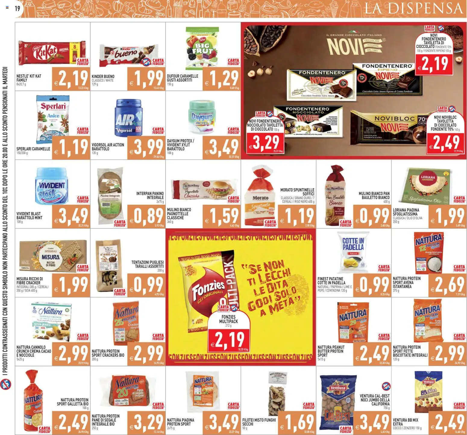 Volantino PIM Supermercati del 06.03.2026 | Pagina: 19 | Prodotti: Noci, Lime, Crackers, Cacao