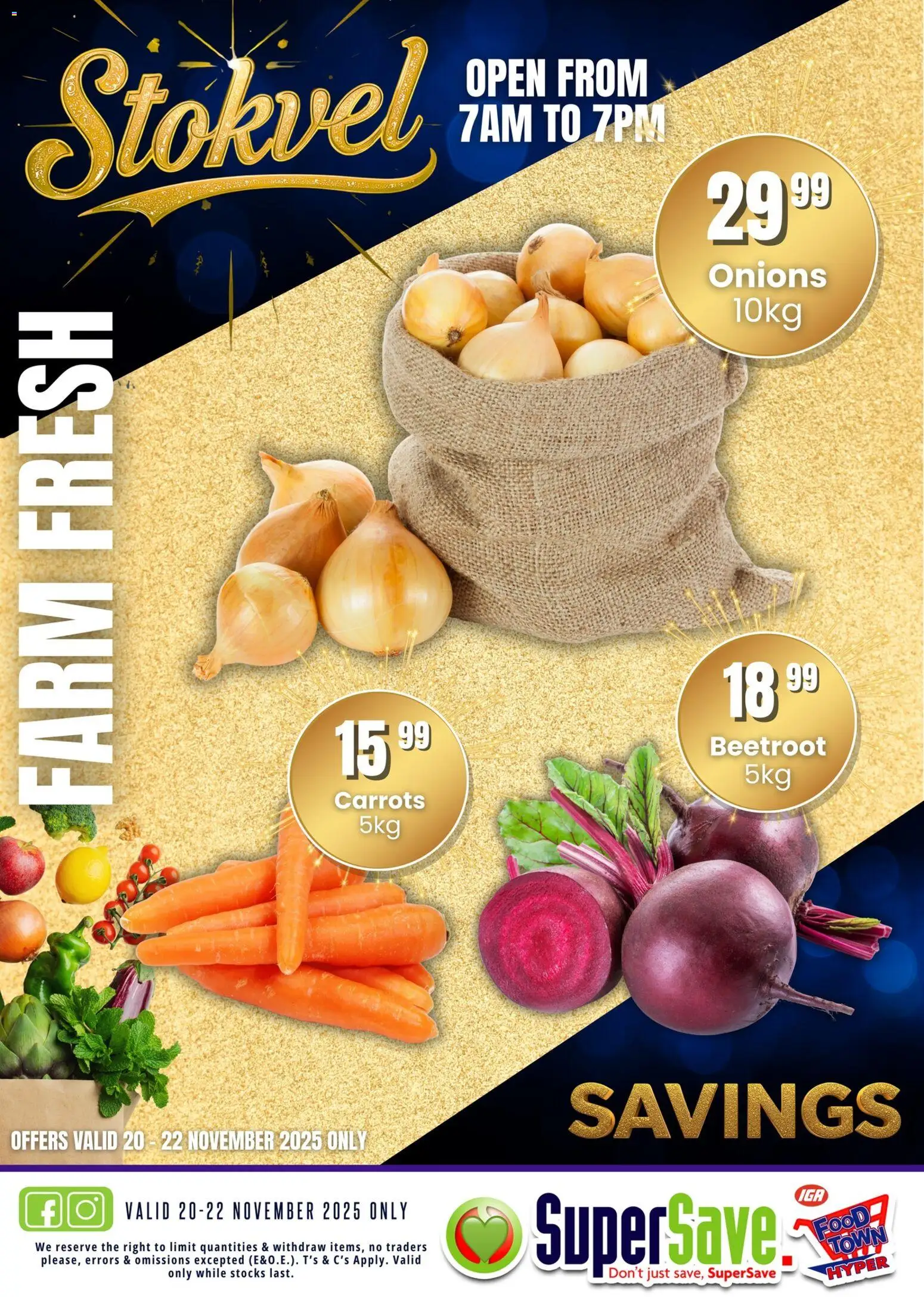 New Super Save catalogue – valid from 20.11.2025 | Page: 3 | Products: Carrots, Onions