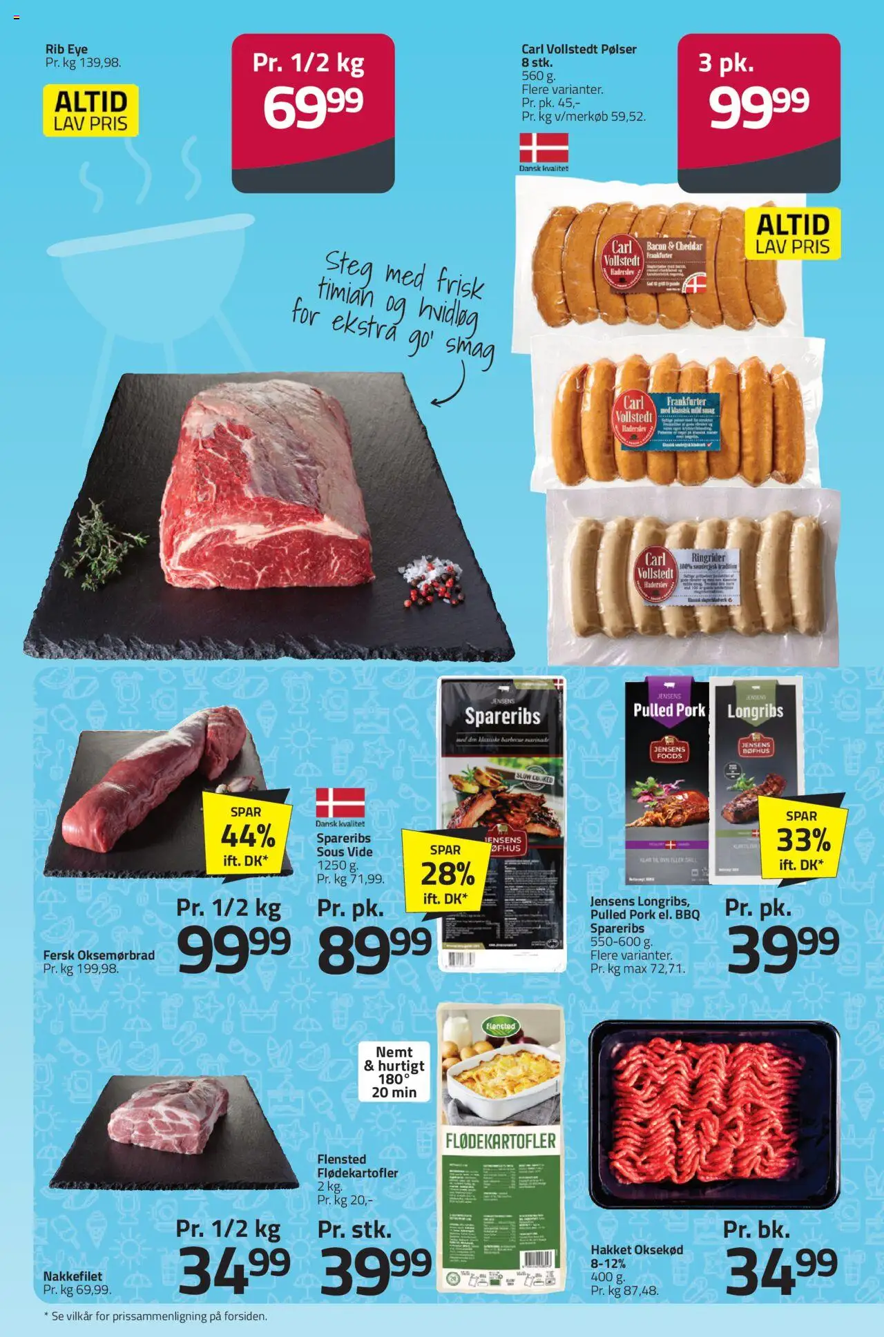 Fleggaard Tilbudsavis gyldig fra 09.07.2025 | Side: 22 | Produkter: Cheddar, Pølser, Hvidløg, Bacon