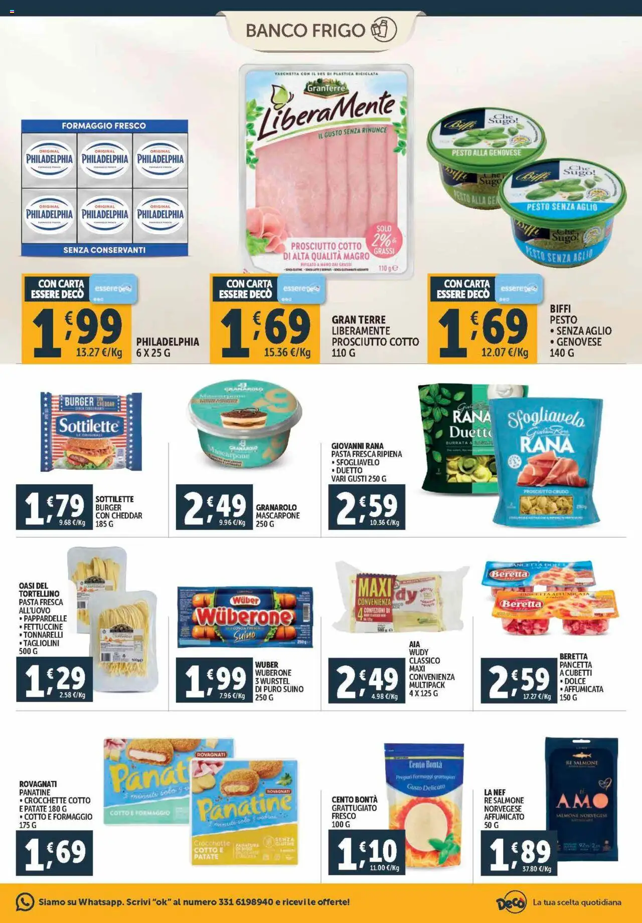 Volantino Decò del 21.08.2025 | Pagina: 9 | Prodotti: Prosciutto Crudo, Suino, Formaggio, Sugo