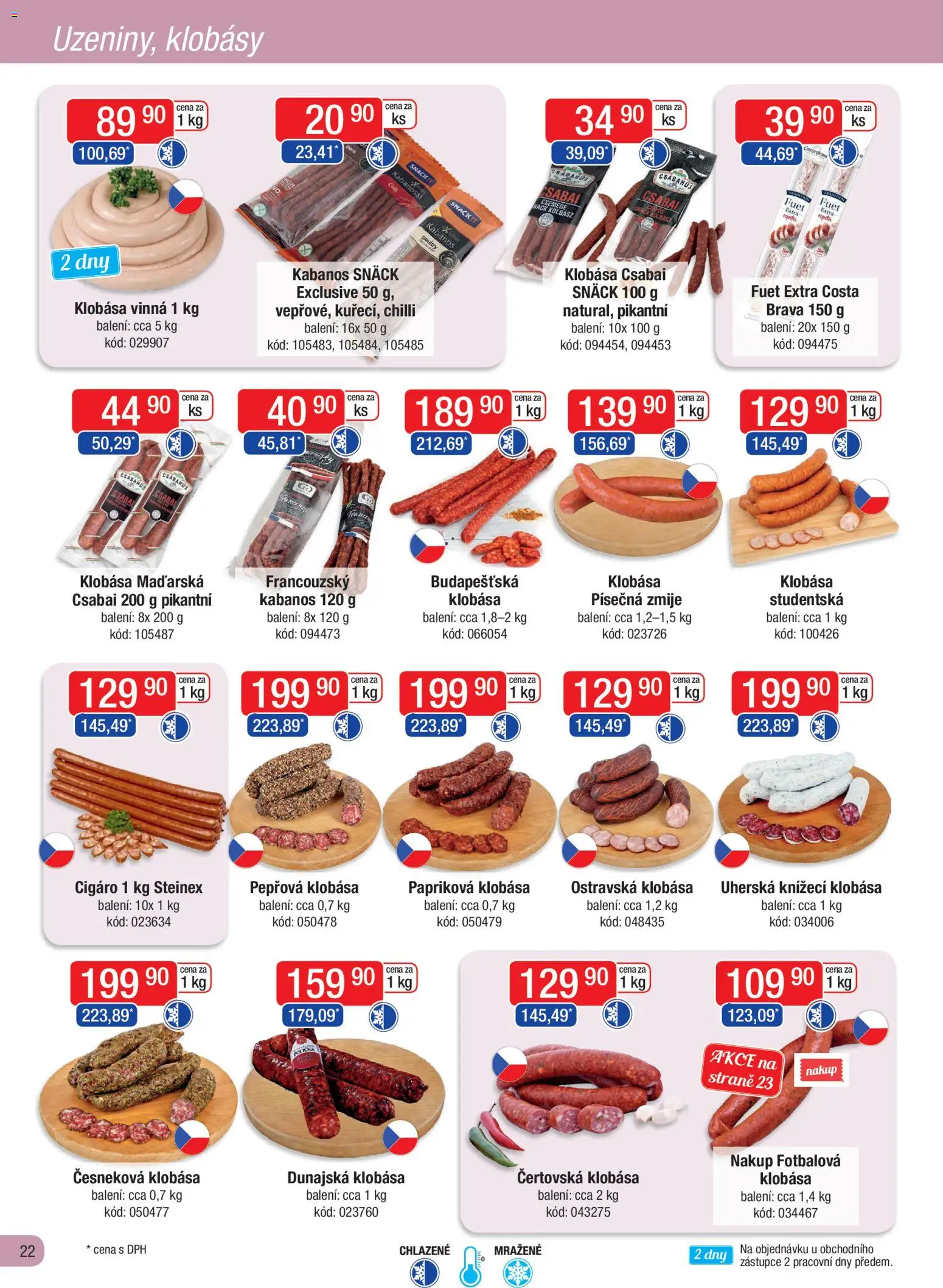 Astur & Qanto leták - Velkoobchod fresh 12/2025 od 01.12.2025 | Strana: 22 | Produkty: Fuet Extra, Klobásy, Kabanos, Fuet